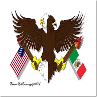 double-headed eagle who holds the flags that act a Posters and Art